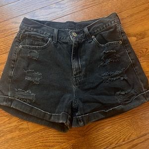 American Eagle Black Denim Shorts